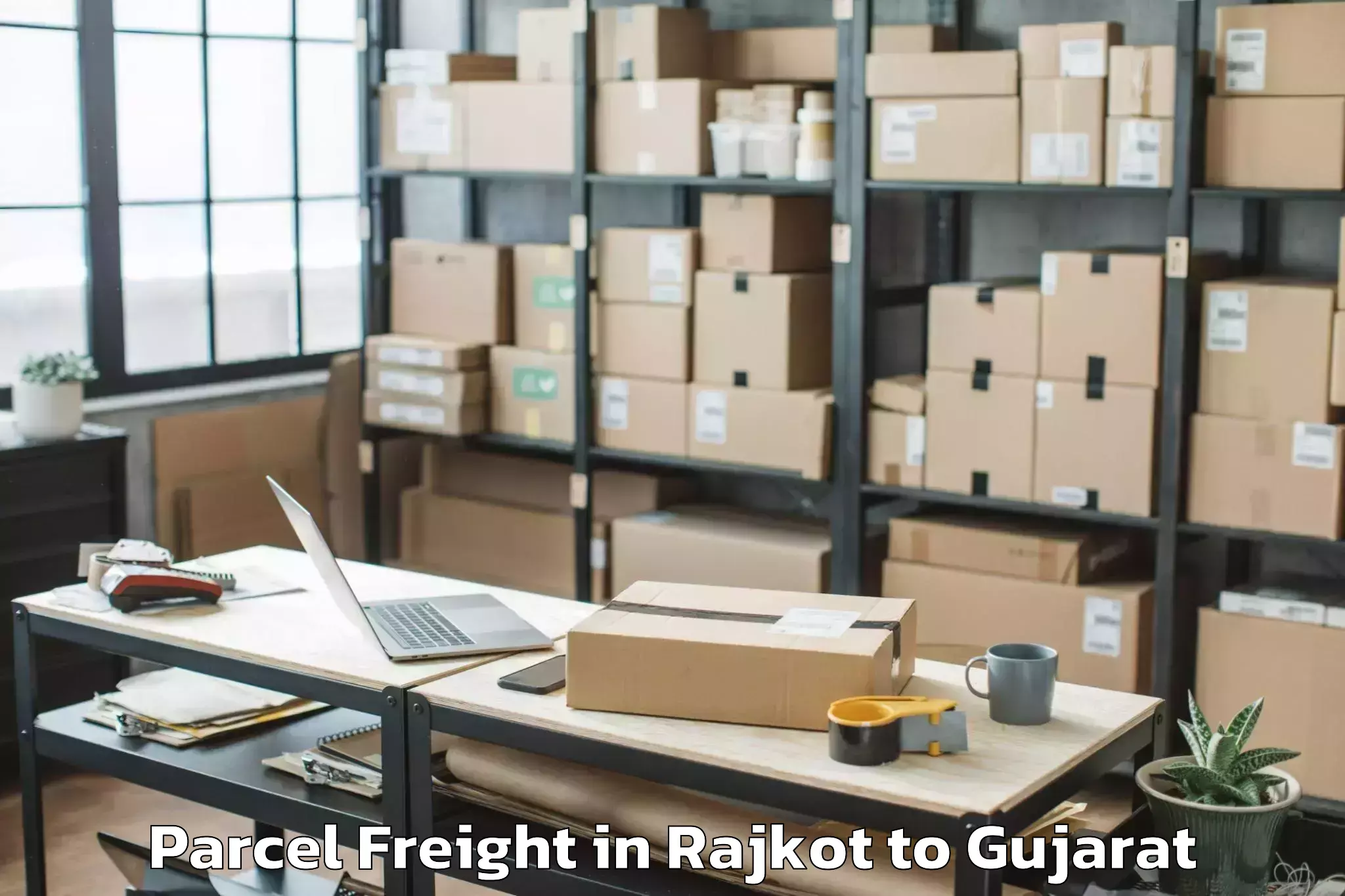 Book Your Rajkot to Gusar Parcel Freight Today